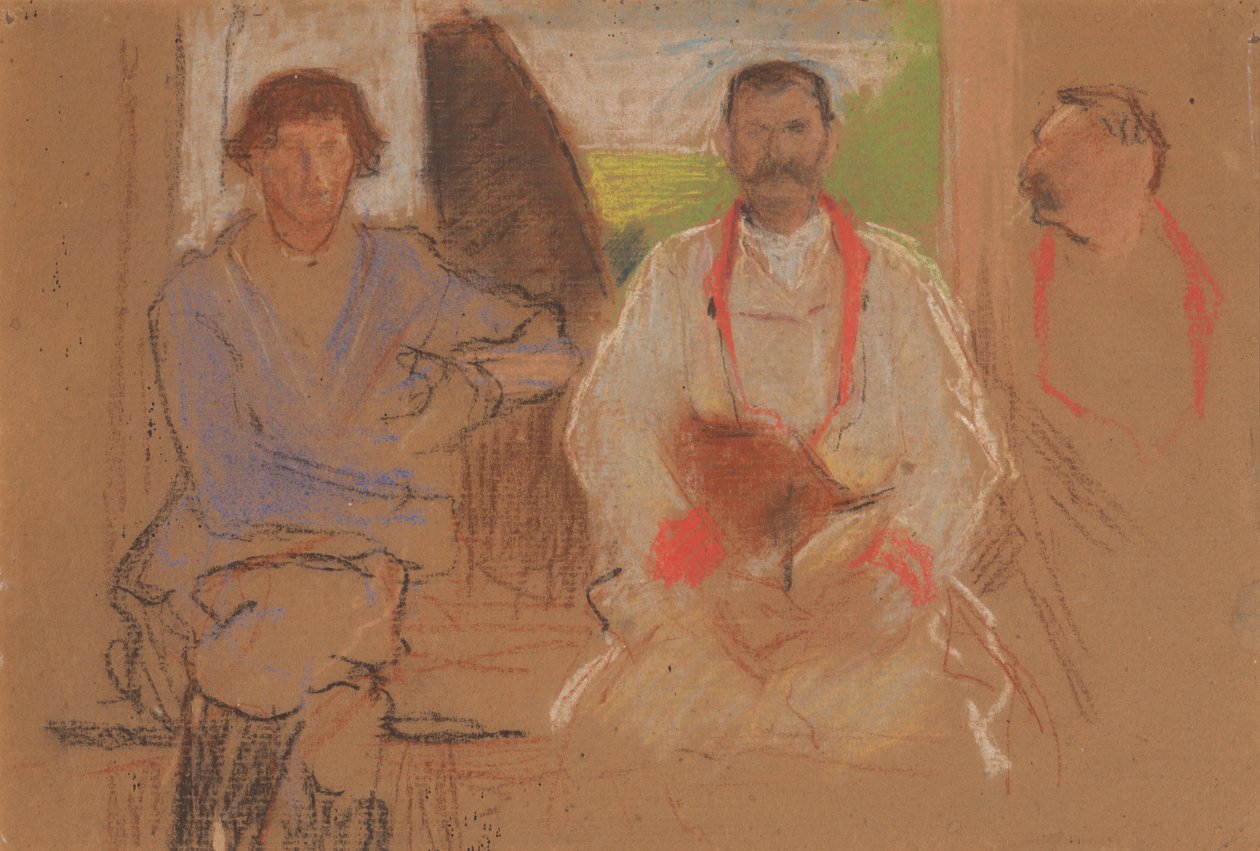Błażej Czepiec and Franciszek Ptak in the Chamber in Bronowice autorstwa Włodzimierz Tetmajer