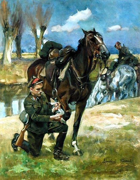 Pomoc przyjaciela autorstwa Wojciech Kossak