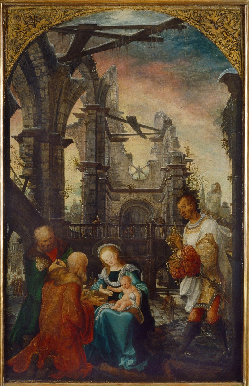Pokłon Trzech Króli, 1521 autorstwa Wolf Huber