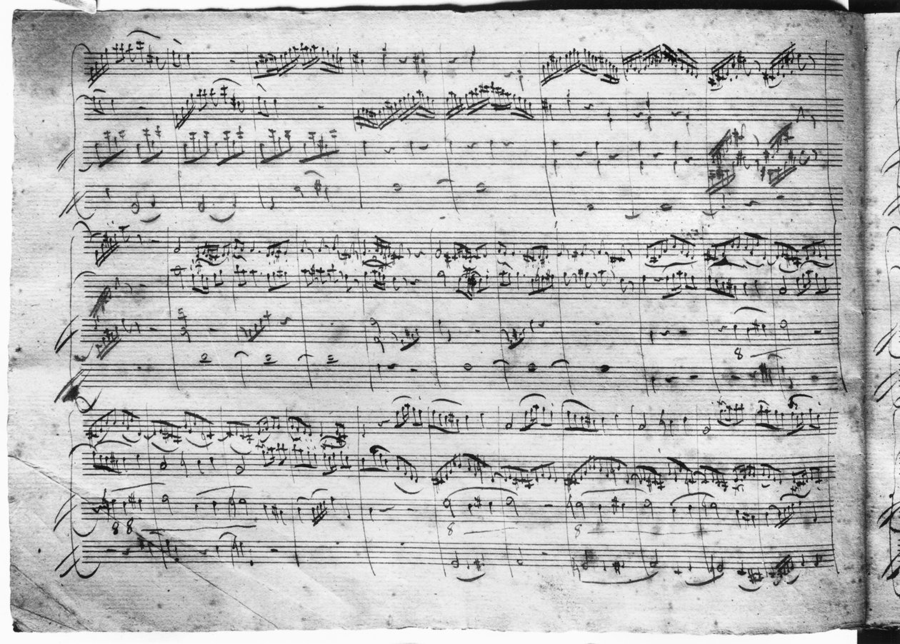 Trio G-dur na skrzypce, klawesyn i wiolonczelę (K 496) 1786 (strona II) autorstwa Wolfgang Amadeus Mozart
