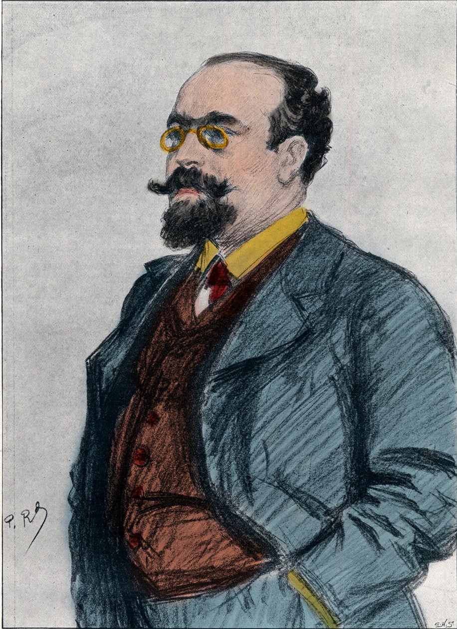 Portret Lazare Bernard (Bernard Lazare) (1865-1903) Francuski żydowski krytyk literacki, dziennikarz polityczny, polemista i anarchista. autorstwa Woodbine K. Hinchliff