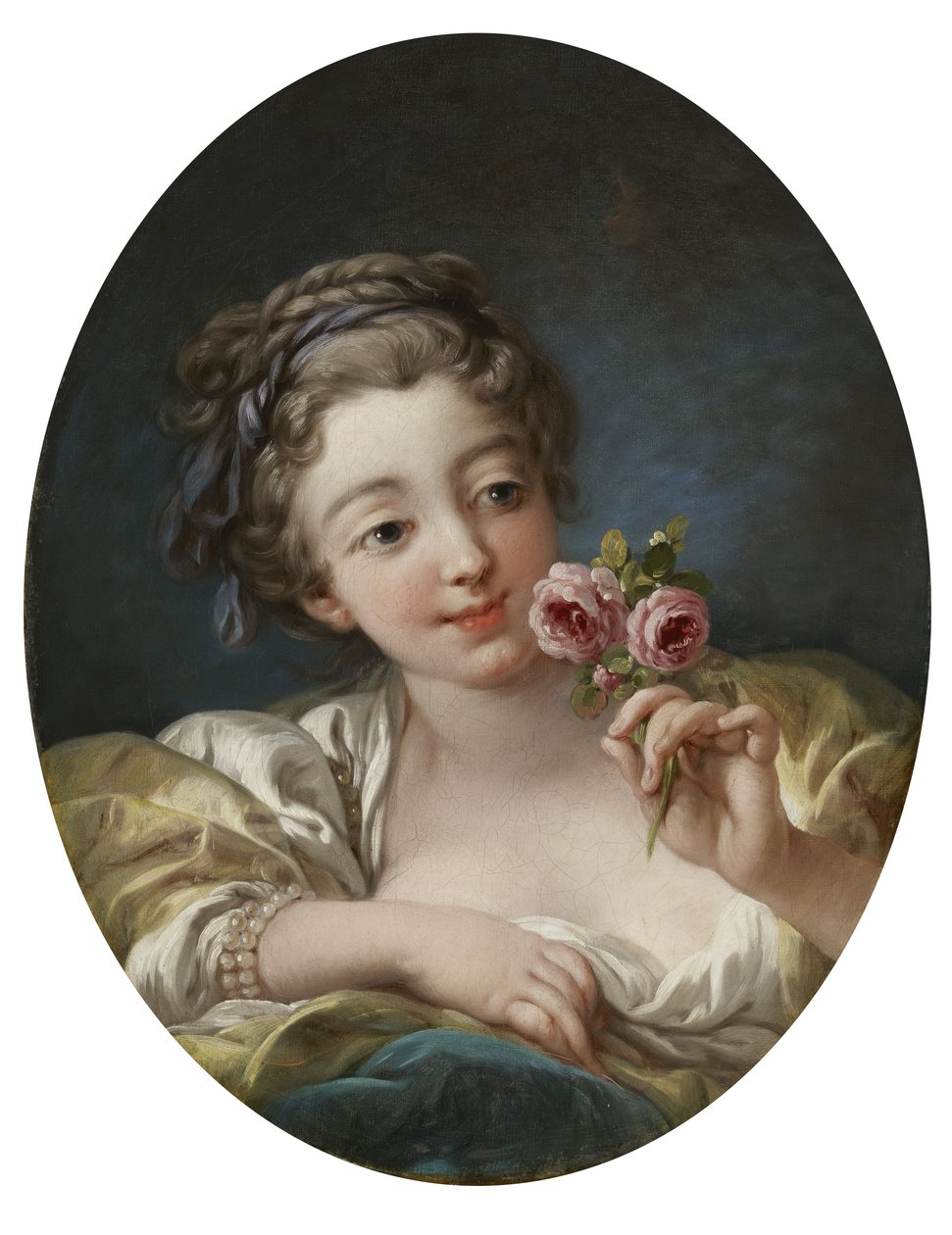 Dziewczyna z różami autorstwa François Boucher
