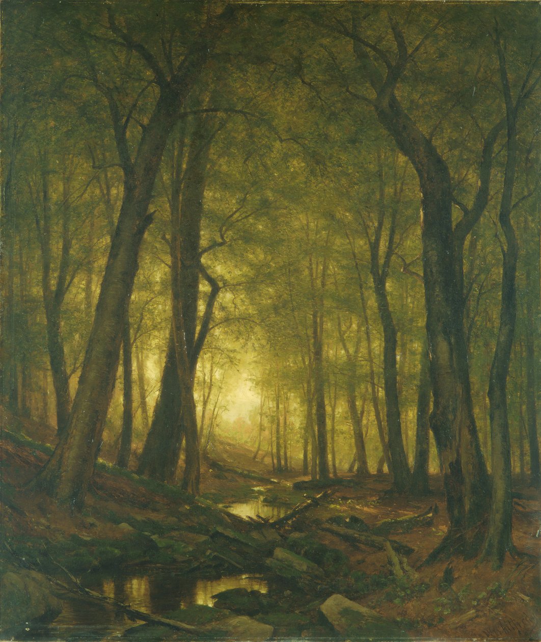 Wieczór w lesie, 1876. autorstwa Worthington Whittredge