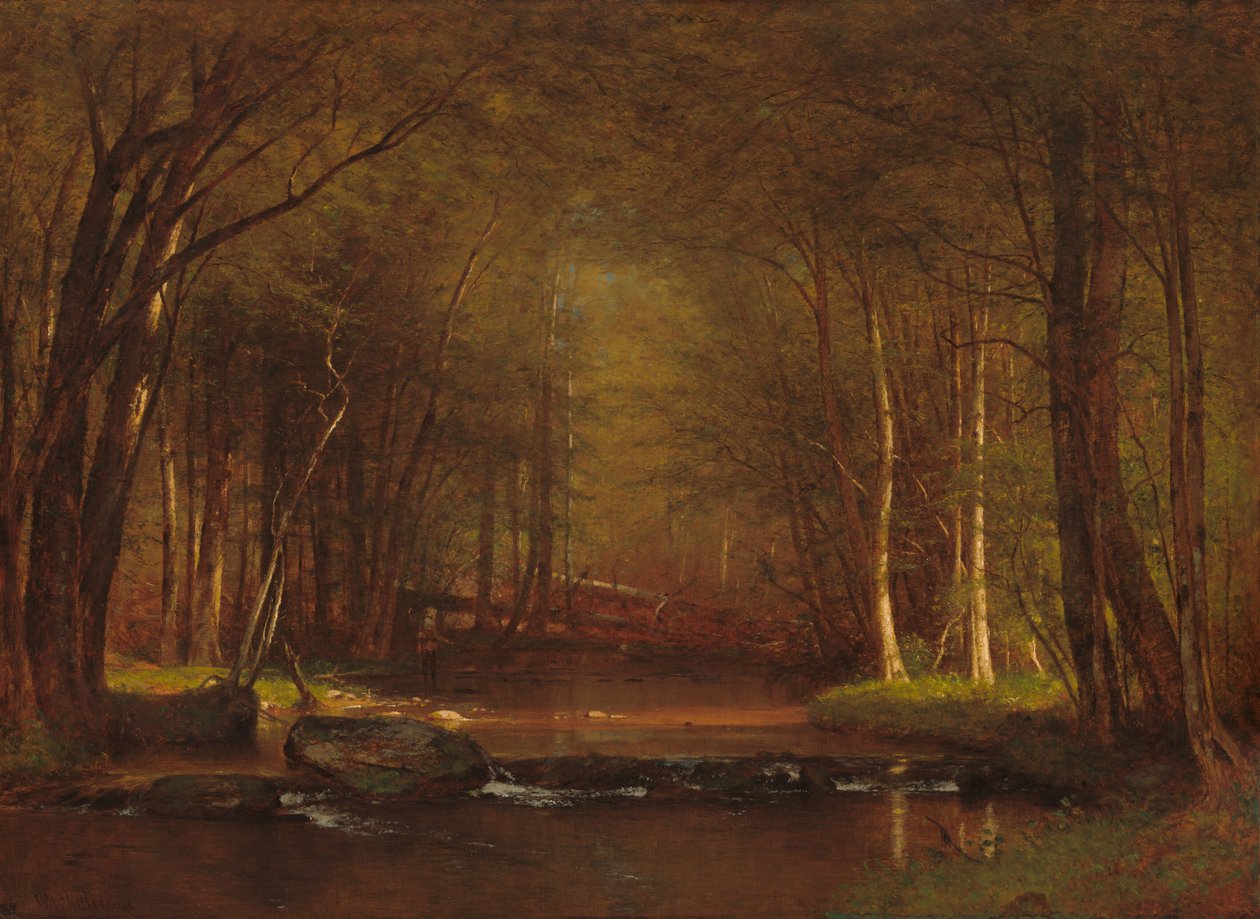 Potok pstrągowy w Catskills, 1875. autorstwa Worthington Whittredge