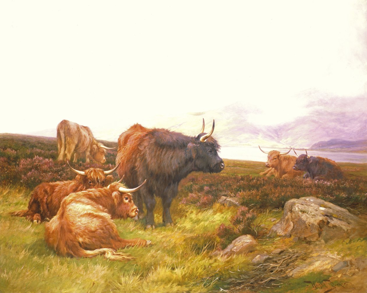 Górale nad Loch autorstwa Wright Barker