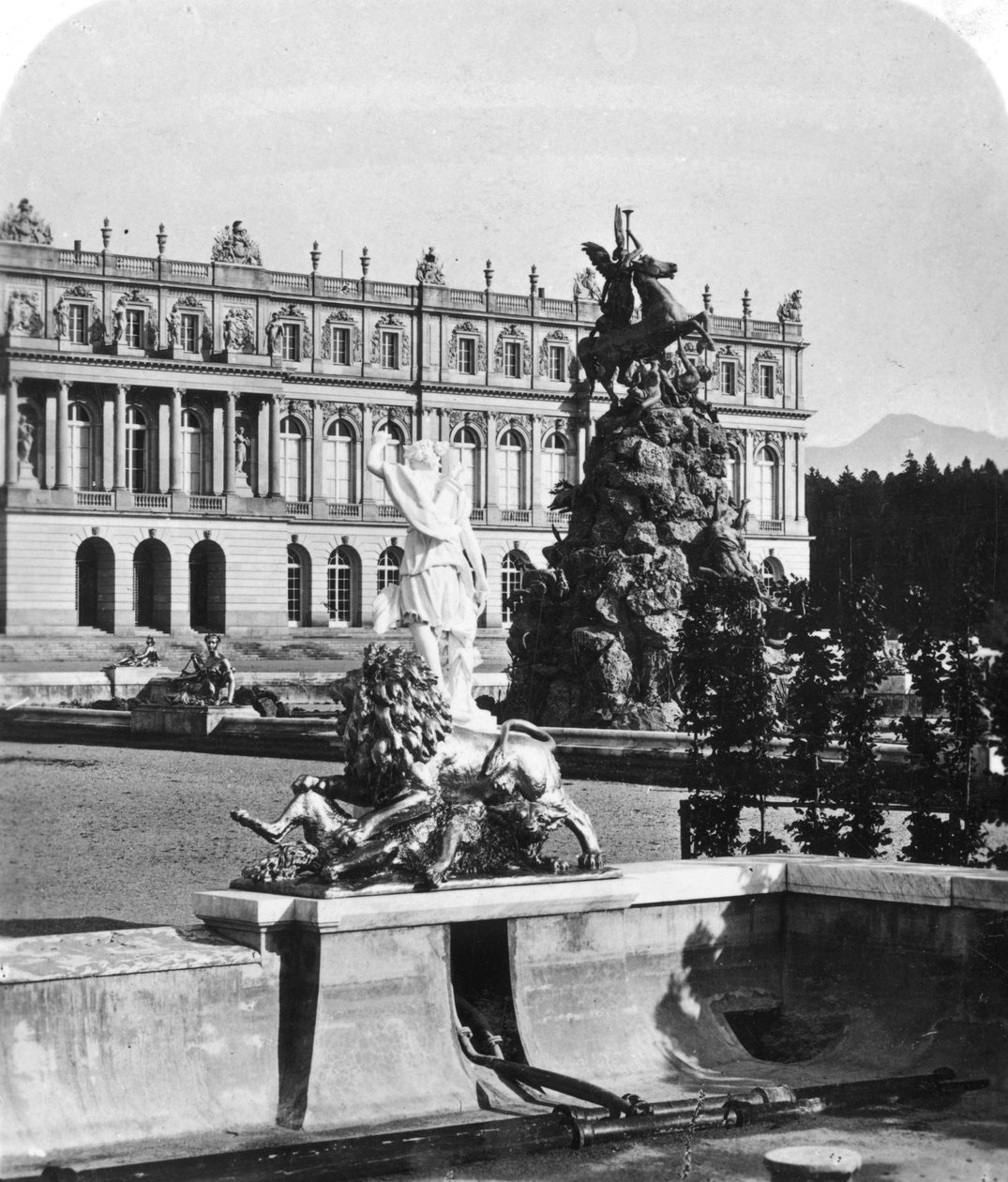 Pałac Herrenchiemsee, Bawaria, Niemcy, ok. 1900. autorstwa Wurthle and Sons