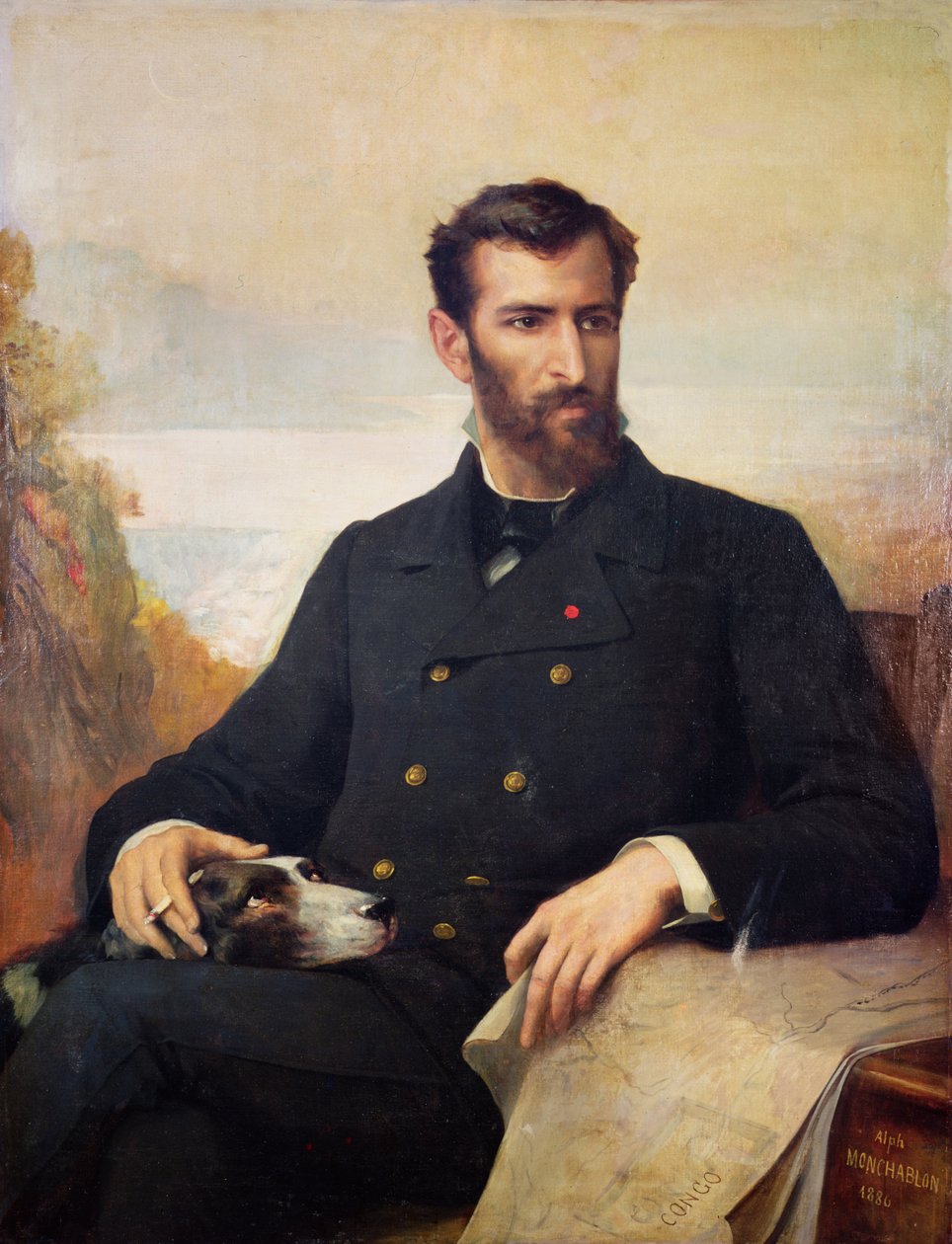 Pierre Savorgnan de Brazza (1852-1905) 1886 autorstwa Xavier Alphonse Monchablon