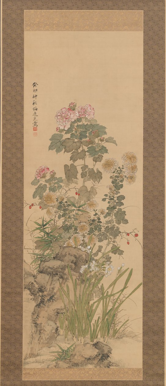 Kwiaty jesienne, 1843. autorstwa Yamamoto Baiitsu