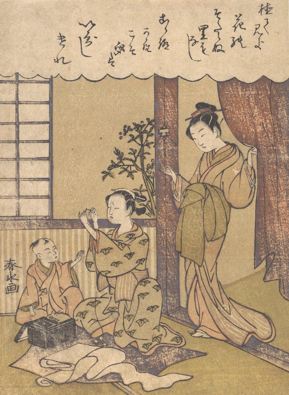 Scena domowa, ca. 1780. autorstwa Yanagawa Shunsui
