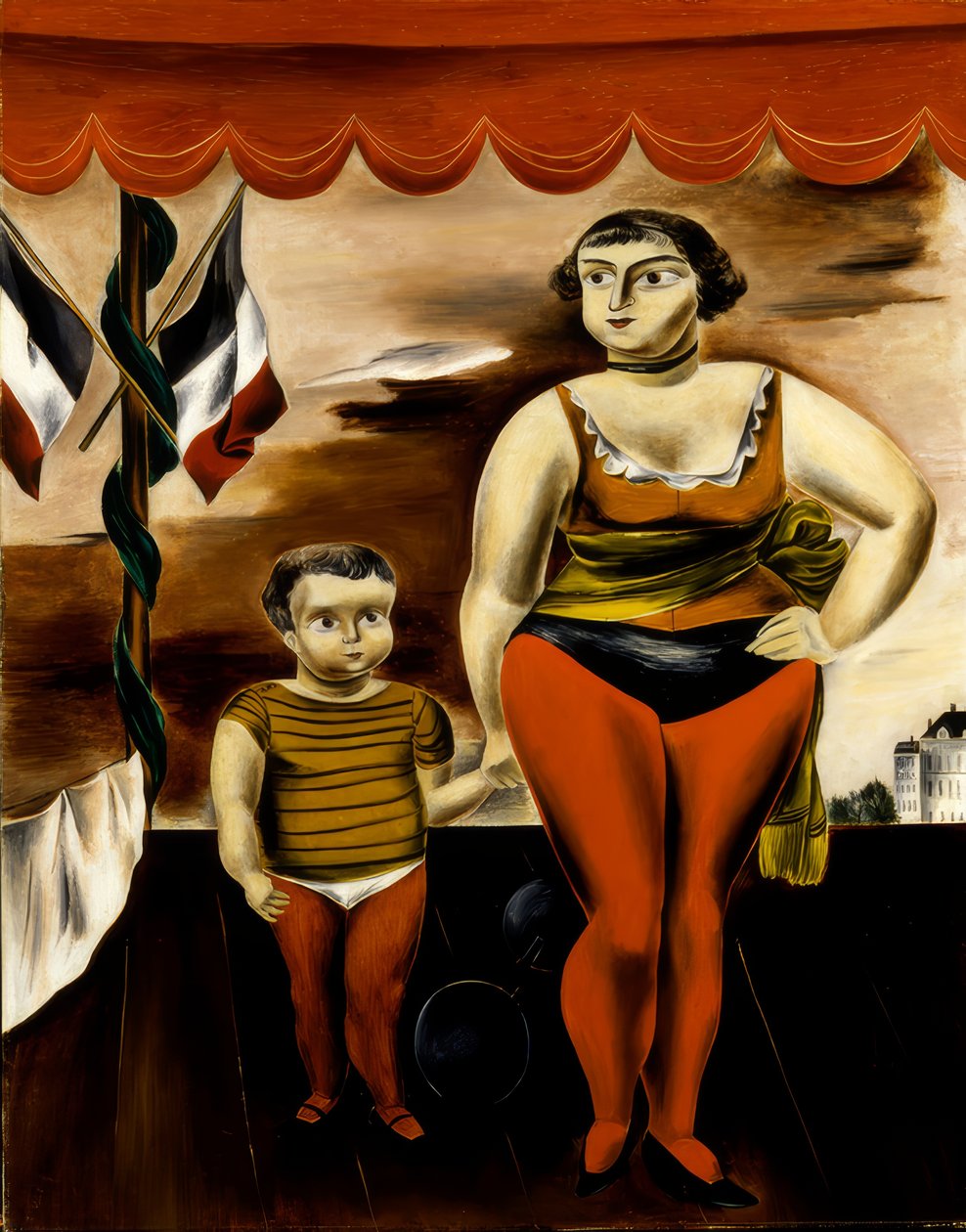 Silna kobieta i dziecko autorstwa Yasuo Kuniyoshi