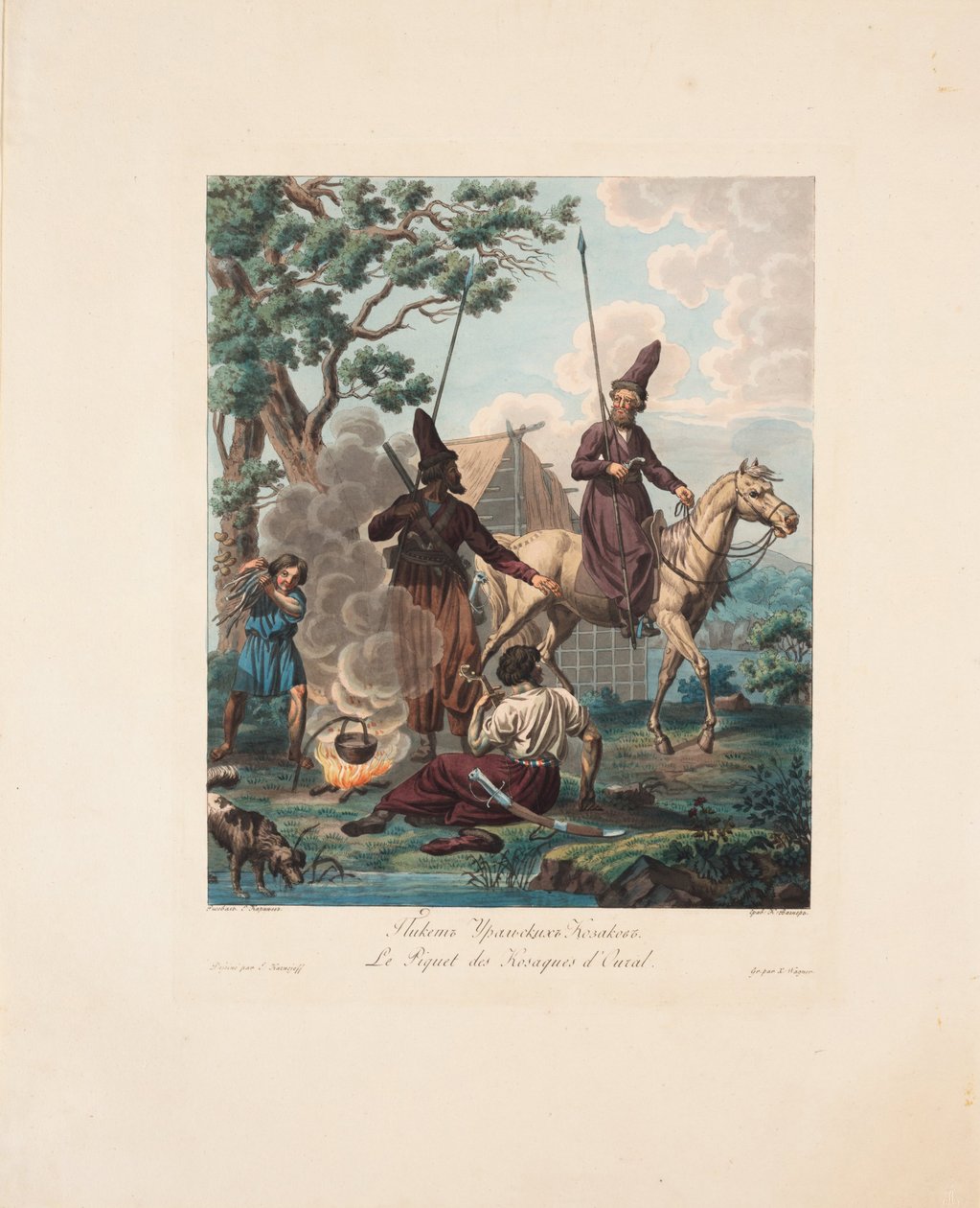 Pikieta kozaków uralskich, 1812 r autorstwa Yegor Karneyev