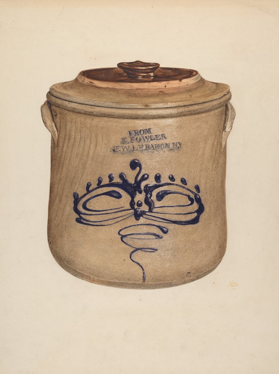Garnek z pokrywką, ok. 1900 r. 1938. autorstwa Yolande Delasser