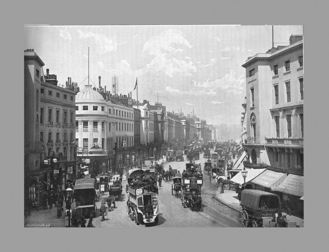 Regent Street, Londyn, ok. 1900 autorstwa York and Son