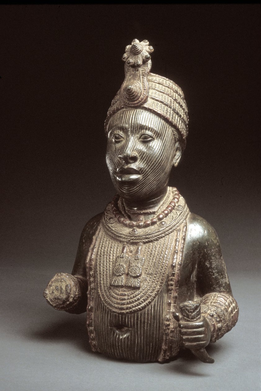 Oni, z Ife, XV-XVI w. (mosiądz cynkowy) autorstwa Yoruba Culture
