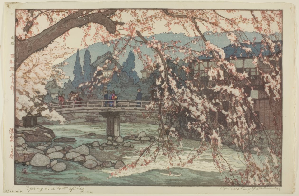 Spa na wiosnę autorstwa Yoshida Hiroshi