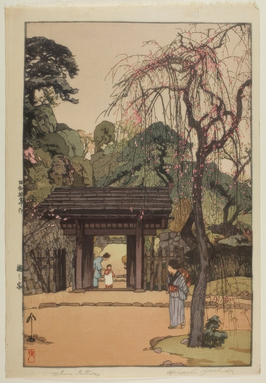 Śliwkowa brama autorstwa Yoshida Hiroshi