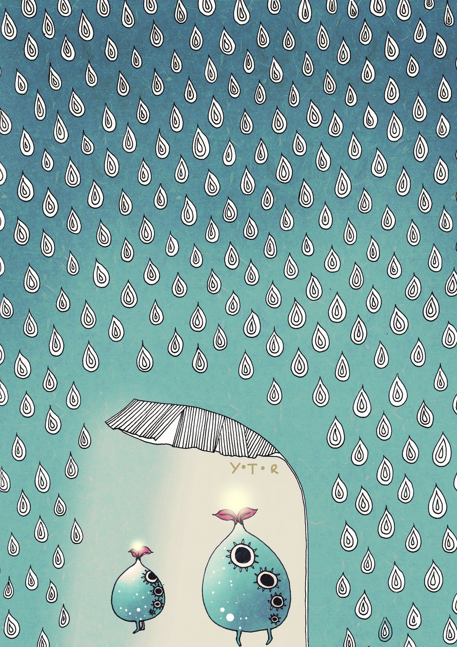 Kwietniowy prysznic, 2012 (mix media) autorstwa Yoyo Zhao