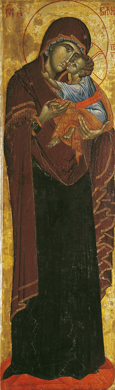 Ikona znana jako „Dziewica cara Duszana”, ok. 1350 (tempera na panelu) autorstwa Yugoslavian School