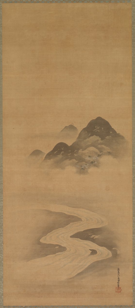 Wiosenny krajobraz, XVII wiek. autorstwa Yukinobu Kiyohara