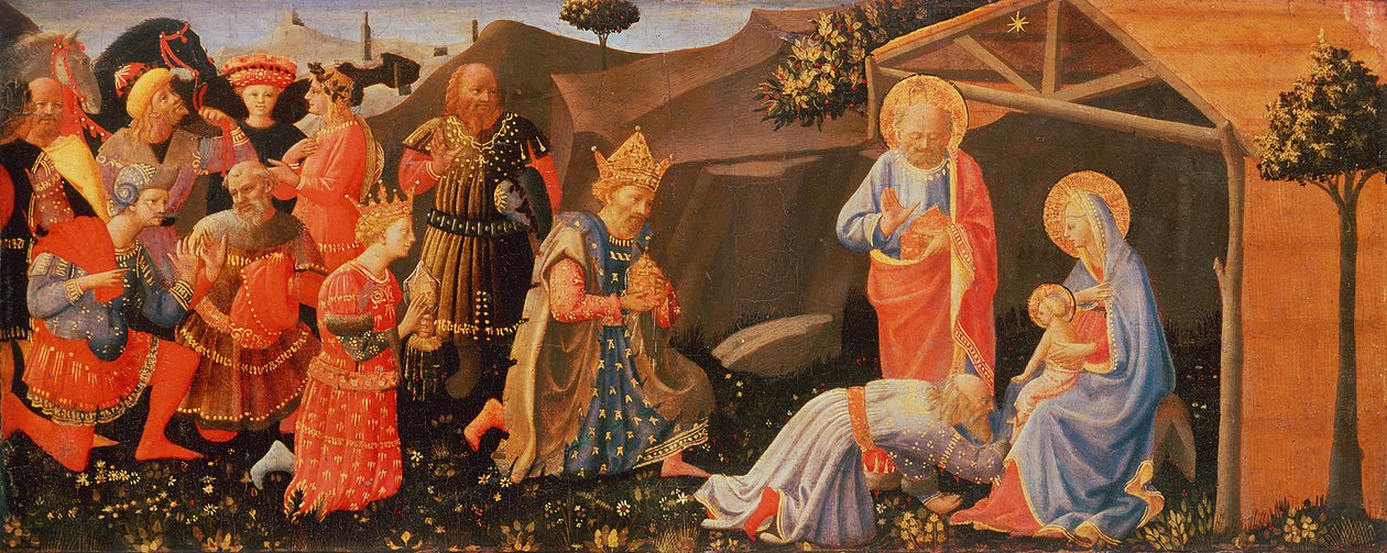 Adoracja Trzech Króli, ok. 1433-4 (tempera jajeczna na drewnie) autorstwa Zanobi di Benedetto Strozzi