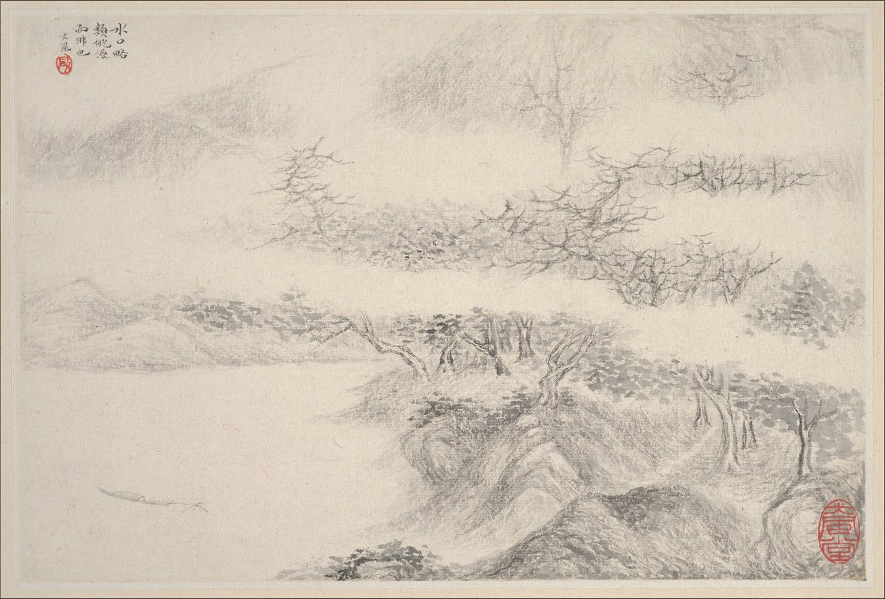 Krajobrazy, dat. 1644. autorstwa Zhang Feng