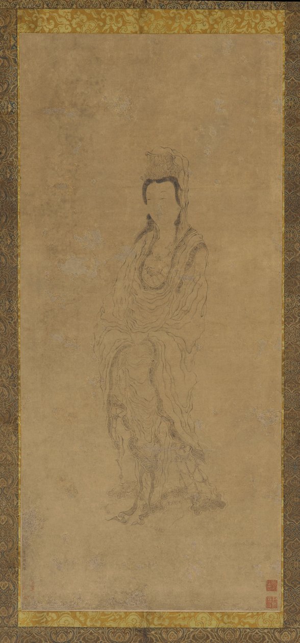 Stojący Guanyin, XVII wiek. autorstwa Zhang Hong