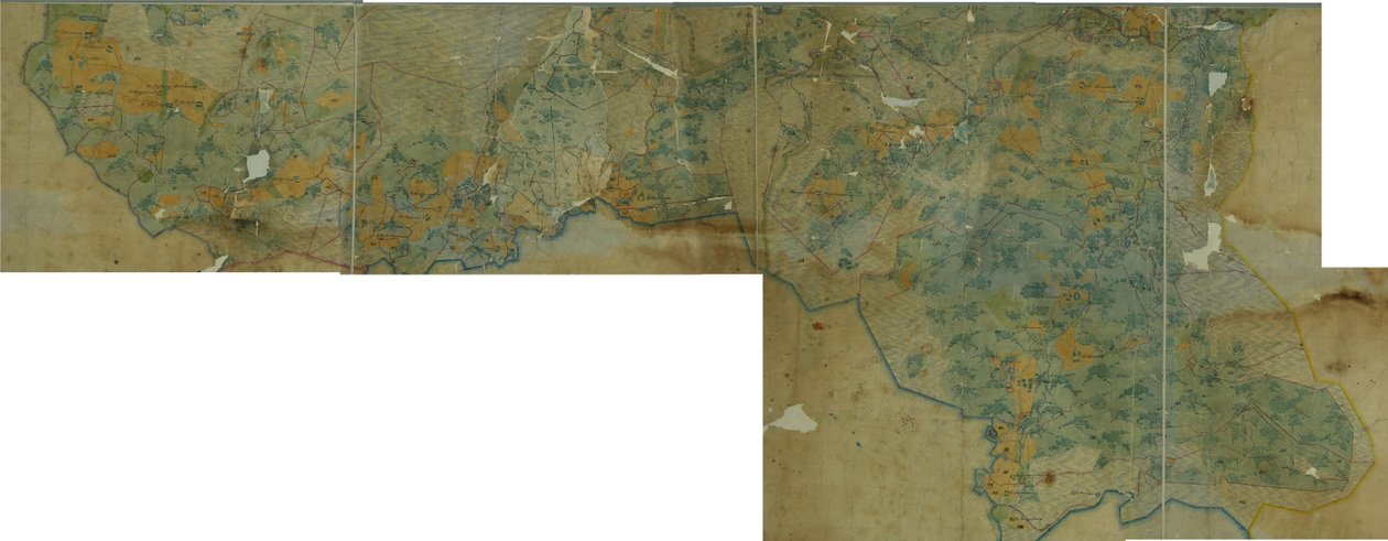 Angielski: Mapa powiatu Pokrovsky (PGM 1 wiorst) 1780 - 1790 autorstwa неизвестны