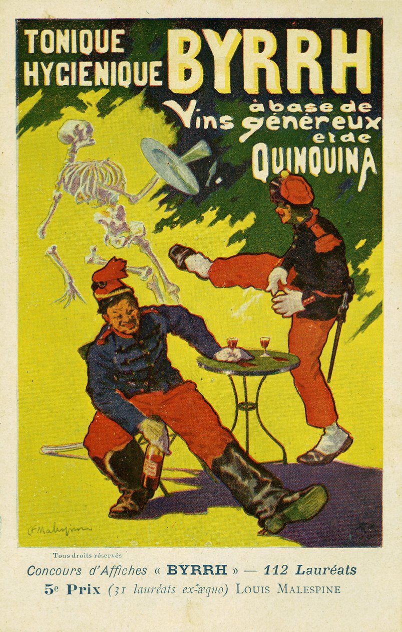 Byrrh Tonique Hygenique kontra absynt, ok. 1903 r. autorstwa Frederick (attr. to) Barnard