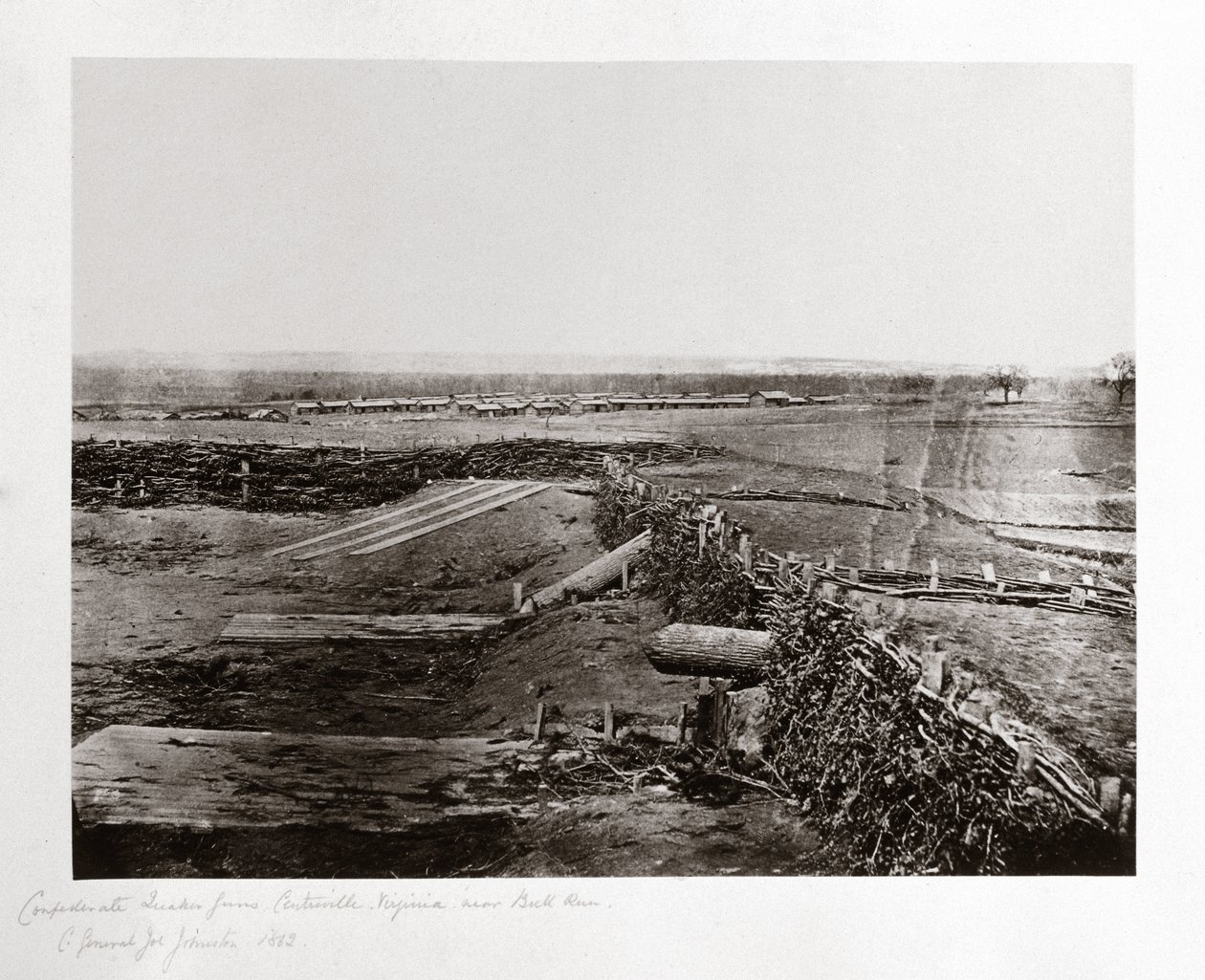 Konfederackie „pistolety Quaker”, Centreville, Virginia, USA, marzec 1862 r. autorstwa Ferdinand Georg Waldmuller
