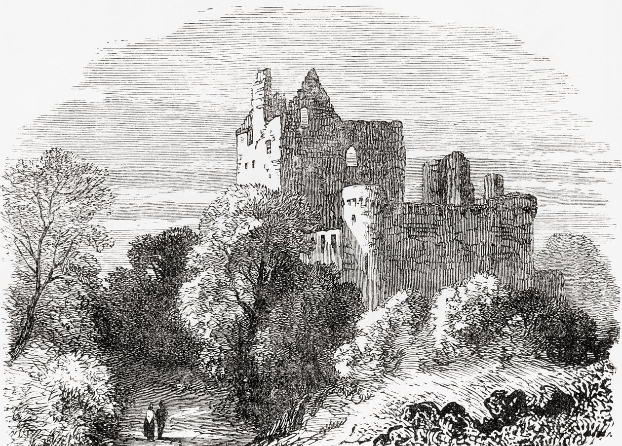 Zamek Craigmillar, Edynburg, Szkocja. autorstwa . .