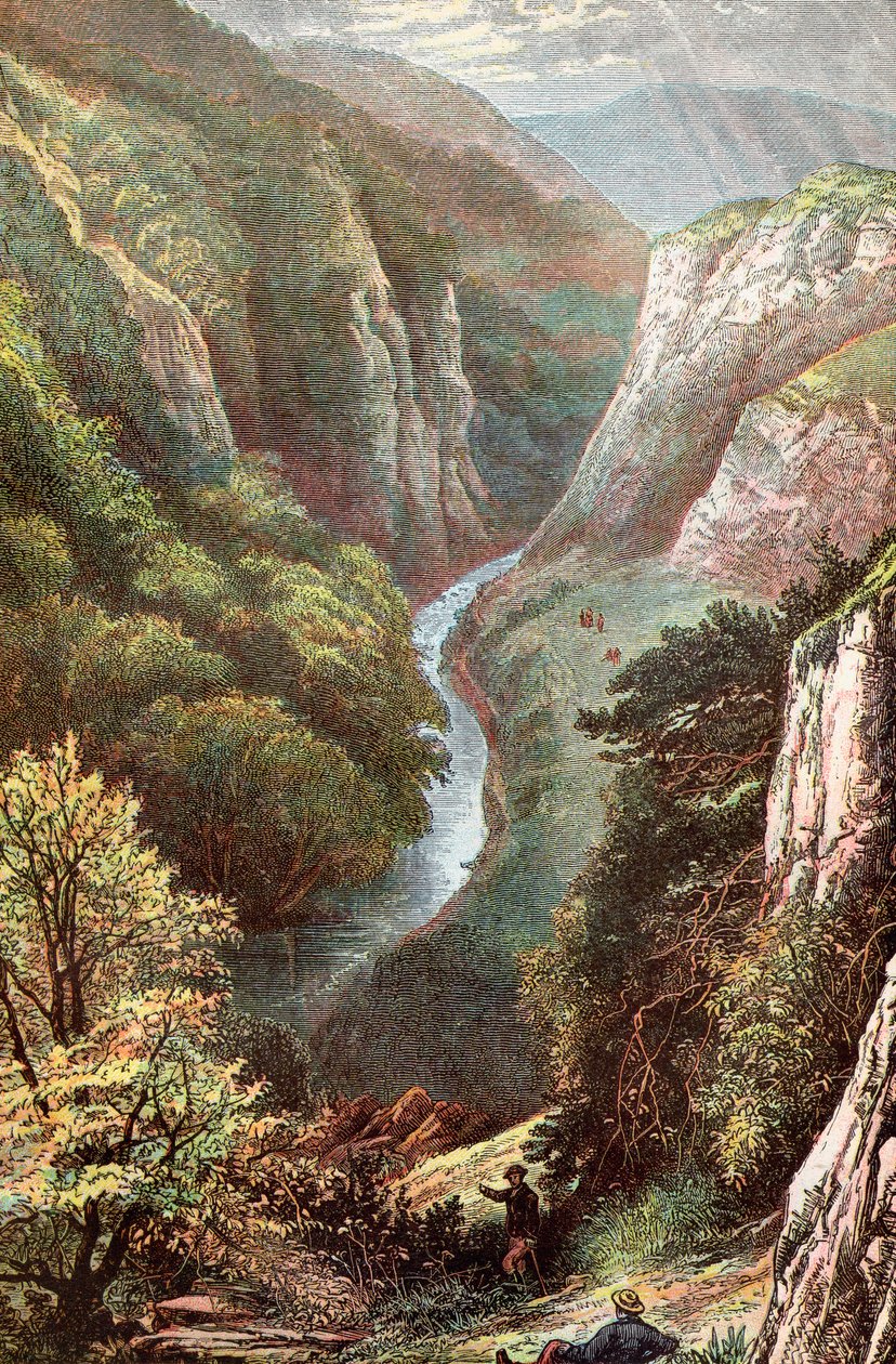 Dovedale, Peak District, Derbyshire, Anglia, autorstwa . .
