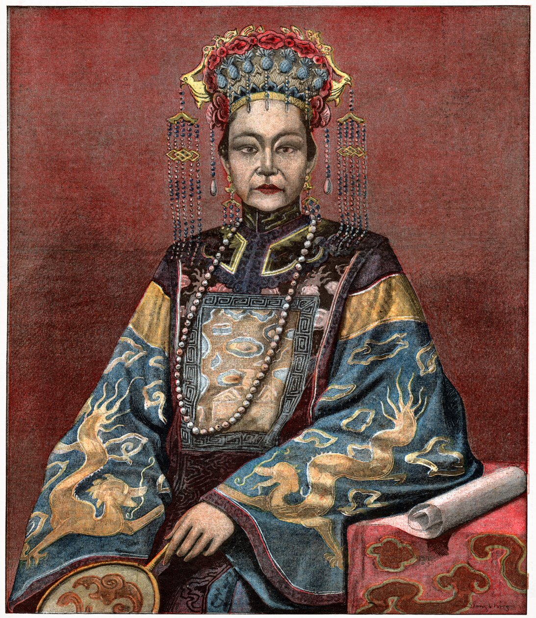 Cesarzowa wdowa Cixi autorstwa . .