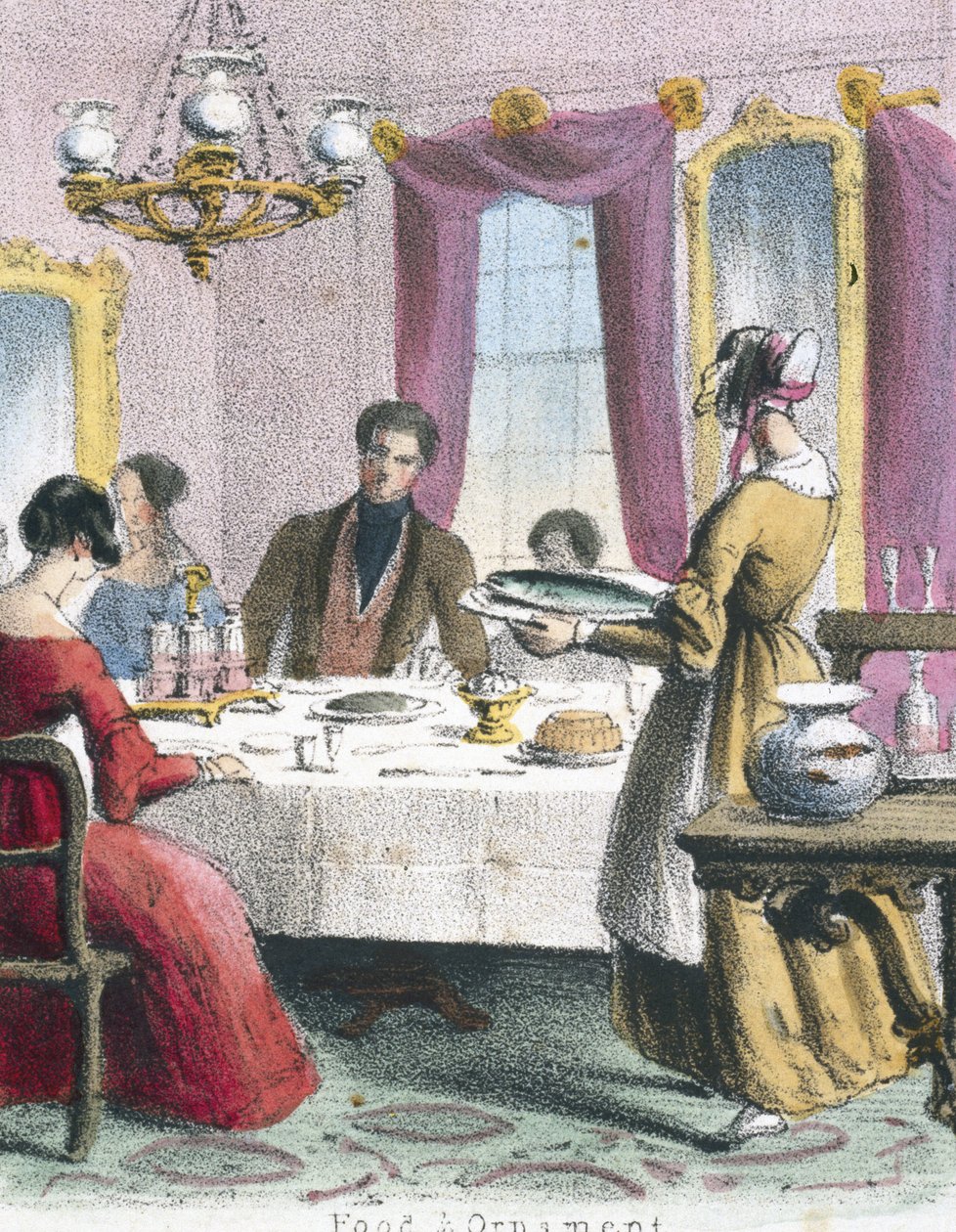 Jedzenie i ozdoby”, ok. 1845 autorstwa Frederick (attr. to) Barnard