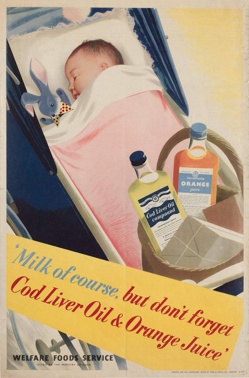 Edukacja zdrowotna ïMleko oczywiście, plakat, ok. 1950 autorstwa Frederick (attr. to) Barnard
