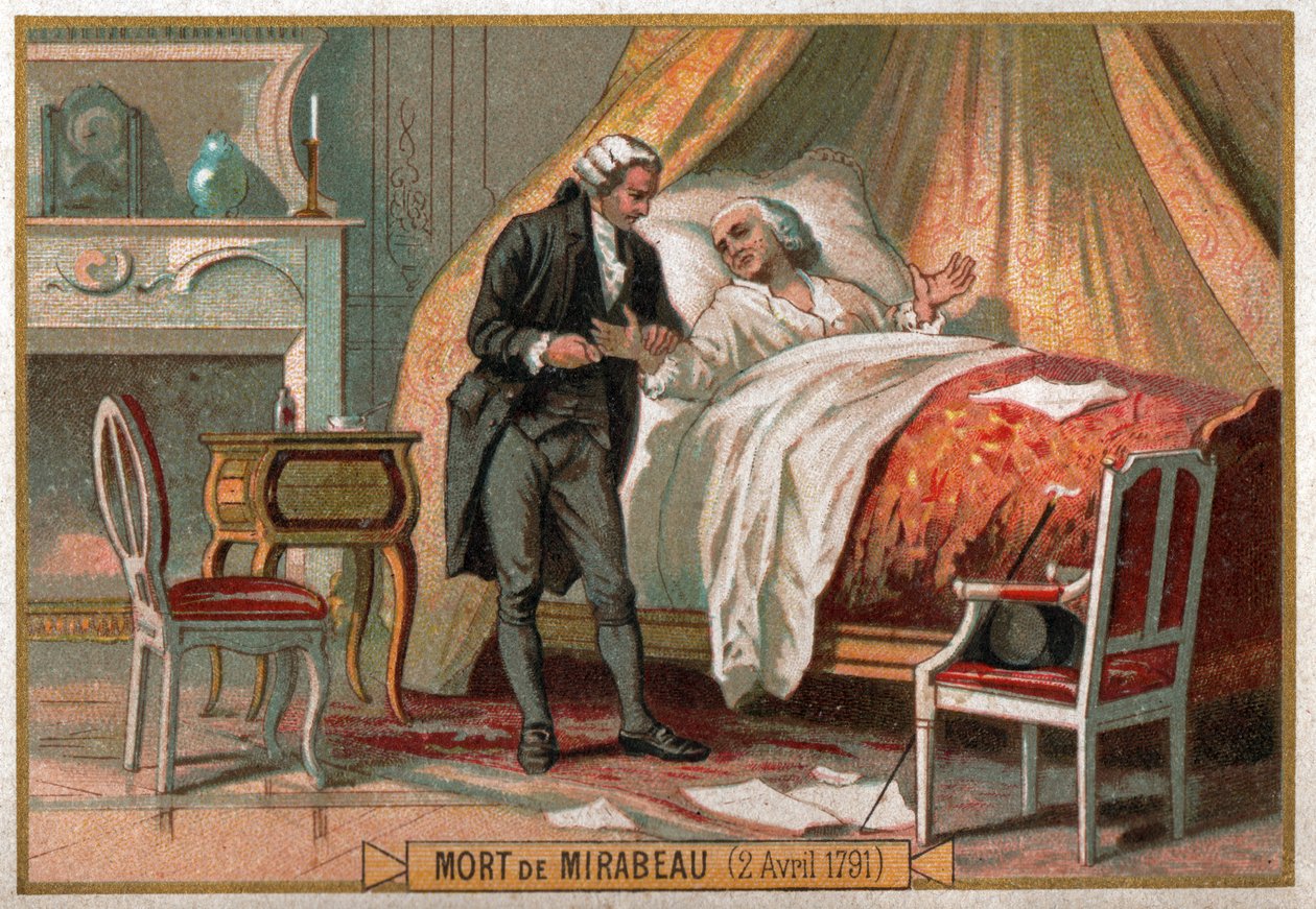 Śmierć Mirabeau. Śmierć Mirabeau. autorstwa Ferdinand Georg Waldmuller