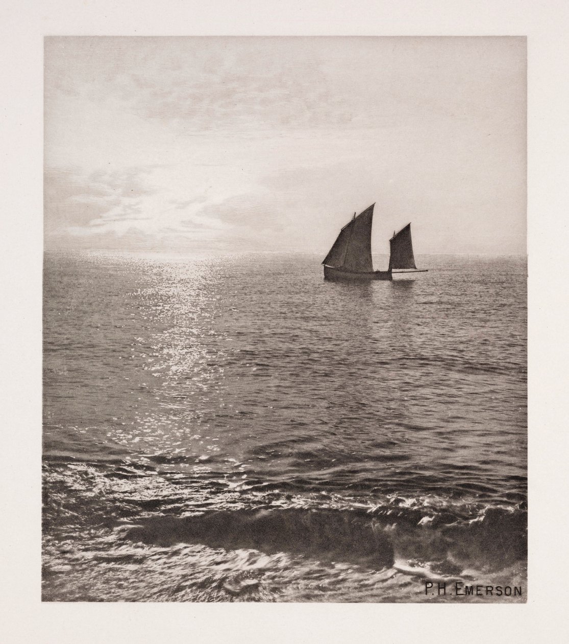„Wschód słońca nad morzem” (Lever de soleil en mer) autorstwa Frederick (attr. to) Barnard