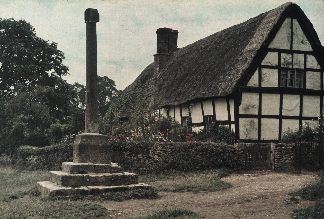 „Krzyż wsi, Ashton-Under-Hill, Gloucestershire” autorstwa Frederick (attr. to) Barnard