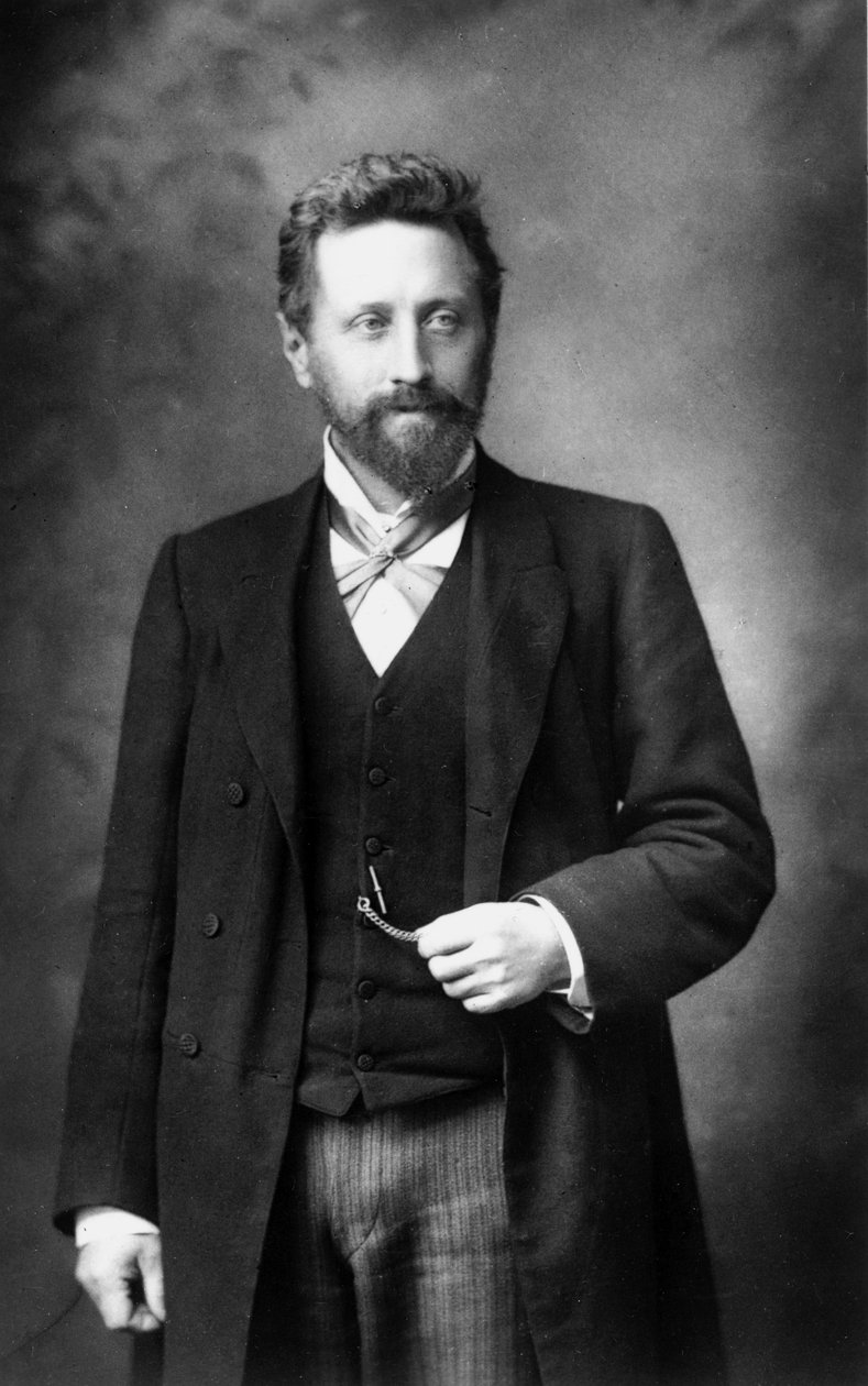 William Ayrton, brytyjski inżynier, ok. 1890 autorstwa Frederick (attr. to) Barnard