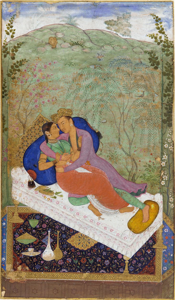 Kochankowie, ok. 1597. autorstwa   Manohar