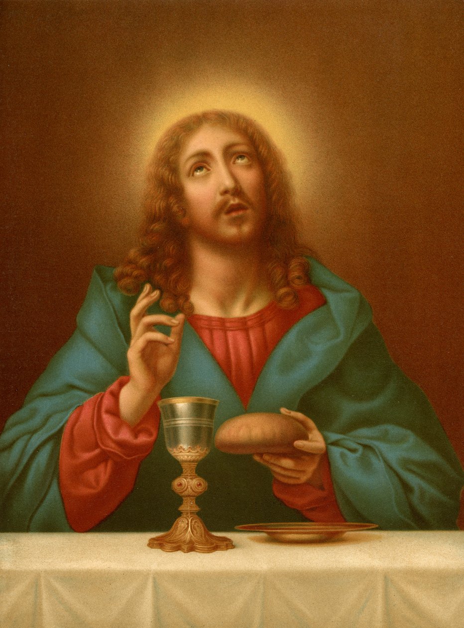 Chrystus błogosławi chleb i wino autorstwa after Carlo Dolci