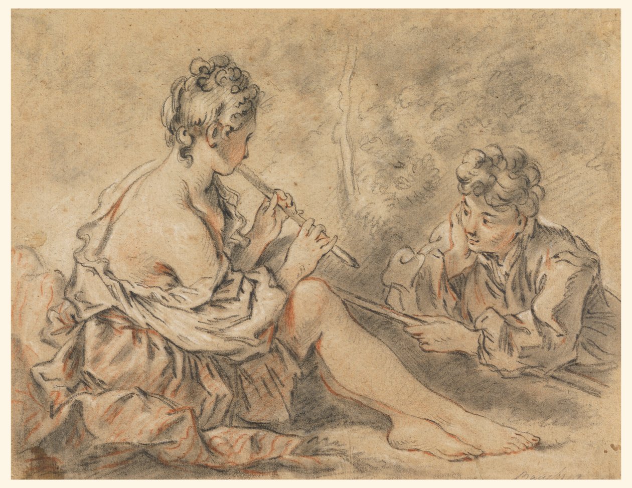 Pasterka Rurociąg do Pasterza autorstwa after Francois Boucher