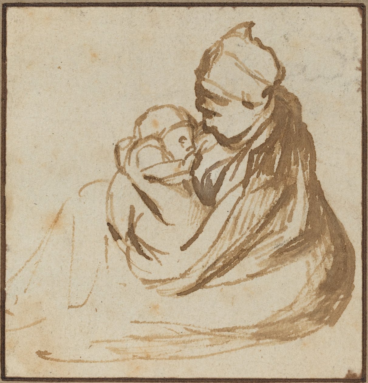 Matka i dziecko autorstwa after Rembrandt van Rijn