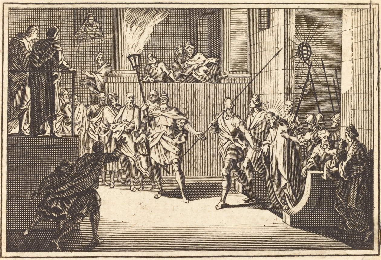 Chrystus przed Annaszem autorstwa after Sébastien Le Clerc I