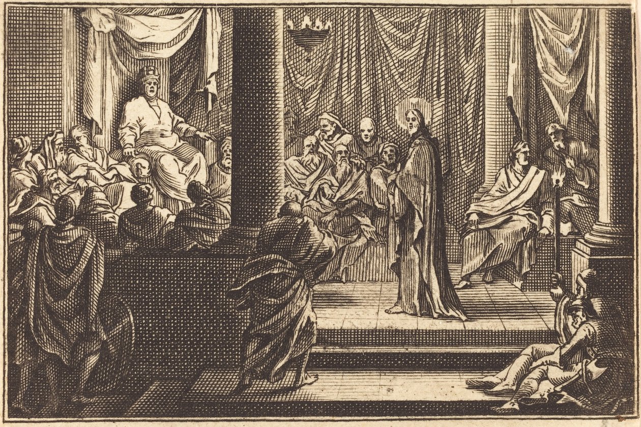Chrystus przed Kajfaszem autorstwa after Sébastien Le Clerc I