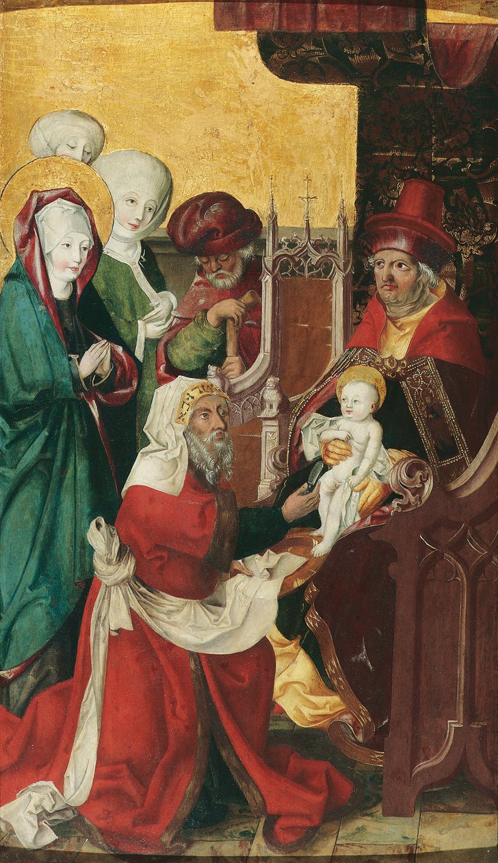 niemiecki: Beschneidung Christi (Innenseite); Maria einer Heimsuchung (Außenseite) Obrzezanie Chrystusa autorstwa anonymous 