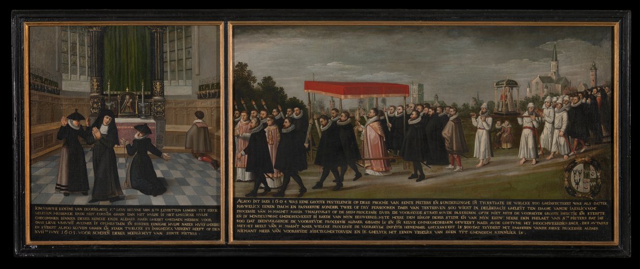 Uzdrowienie i procesja przeciwko zarazie w 1604 r. autorstwa anonymous 
