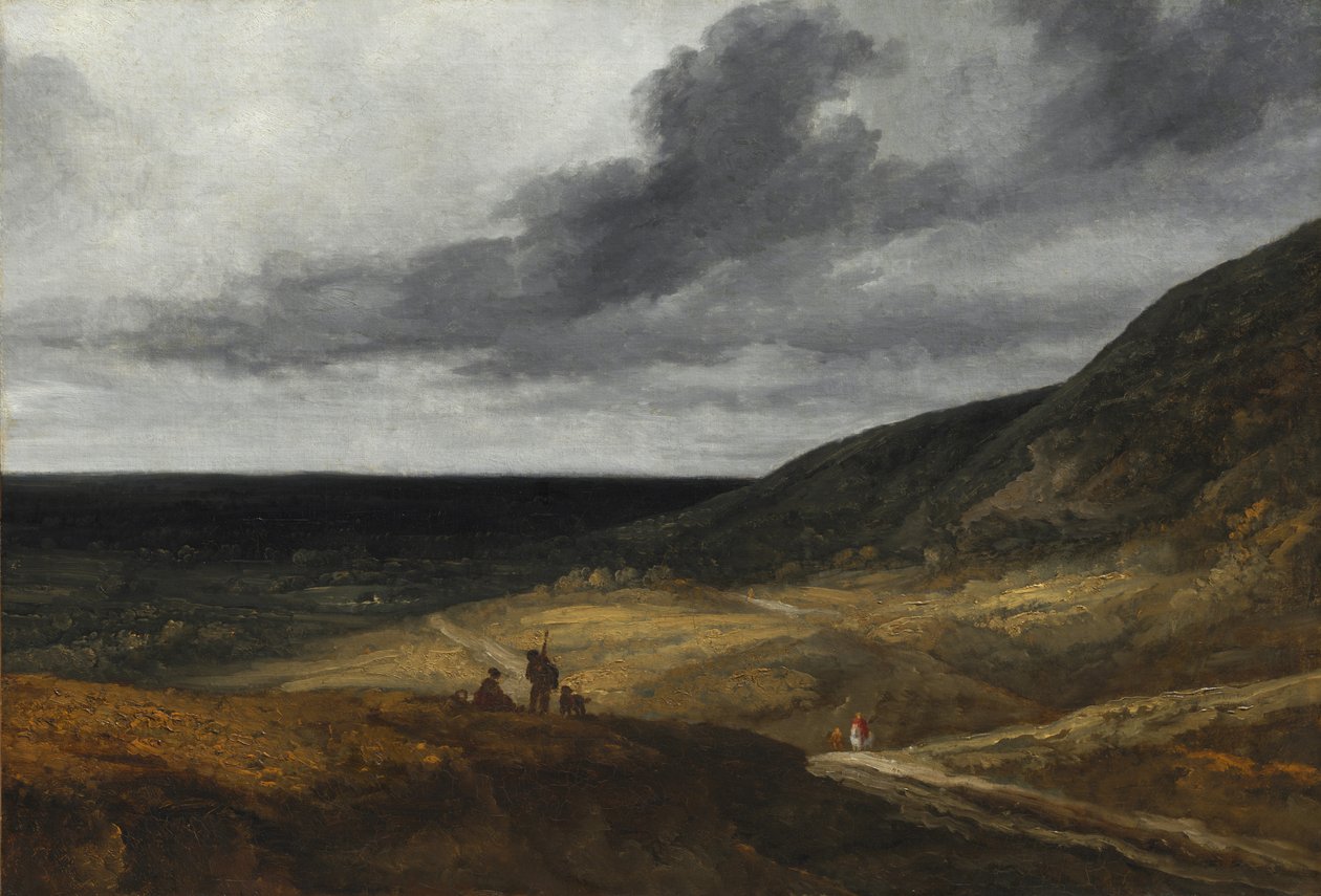 Krajobraz w pobliżu Paryża autorstwa attributed to Georges Michel