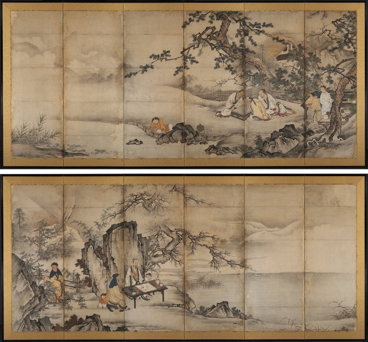 Cztery Osiągnięcia autorstwa attributed to Kano Shōei