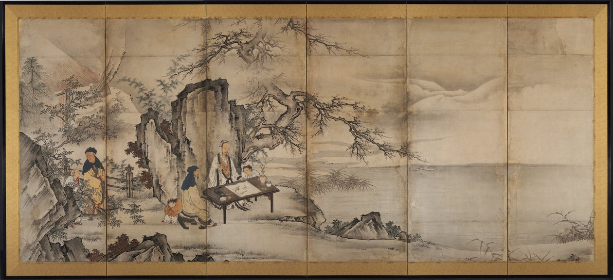 Cztery Osiągnięcia autorstwa attributed to Kano Shōei