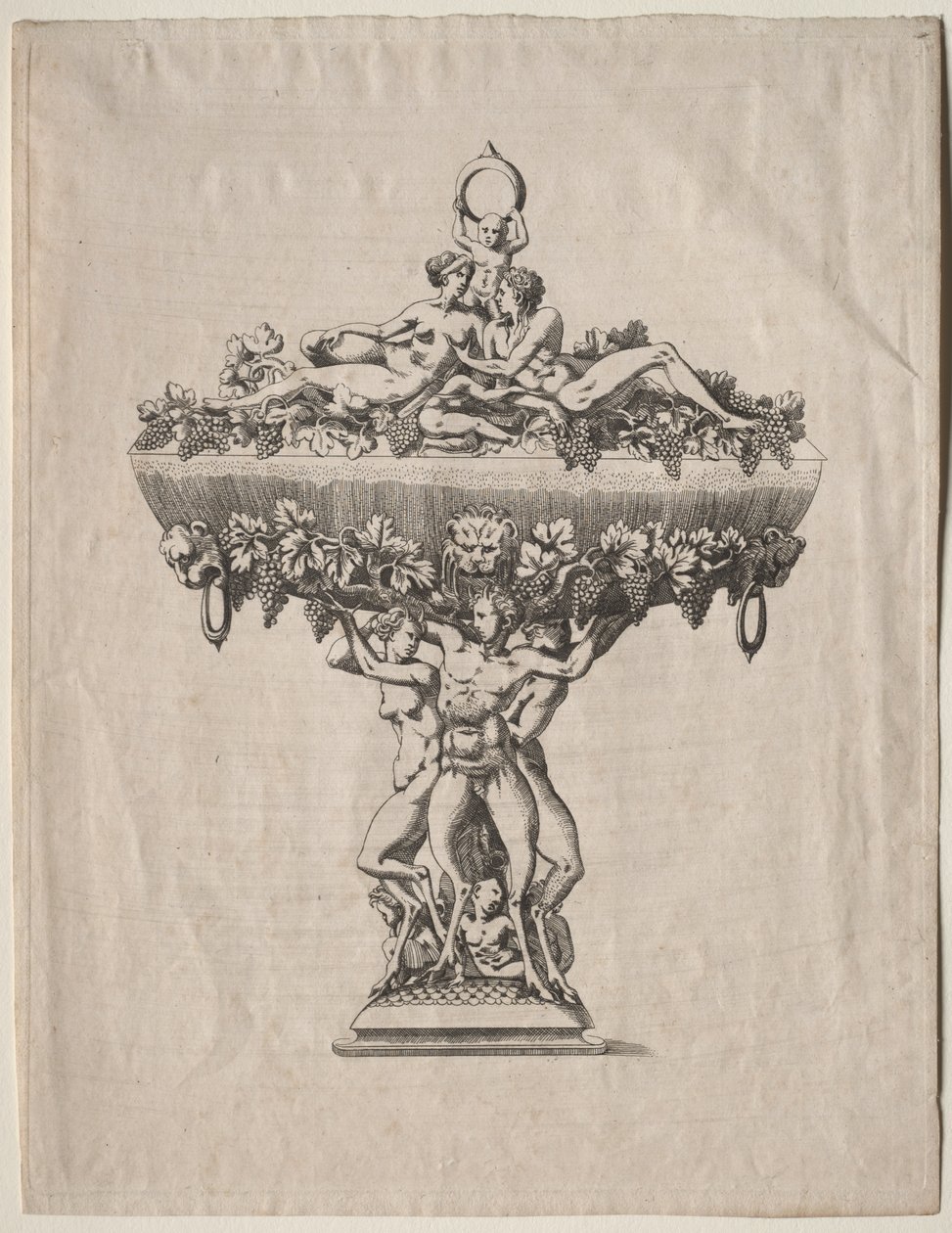 Przykryty Kubek z Winogrona Festoon autorstwa copy after Antonio Fantuzzi
